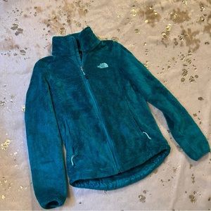 EUC North Face XS Osito Turquoise Fleece Jacket
